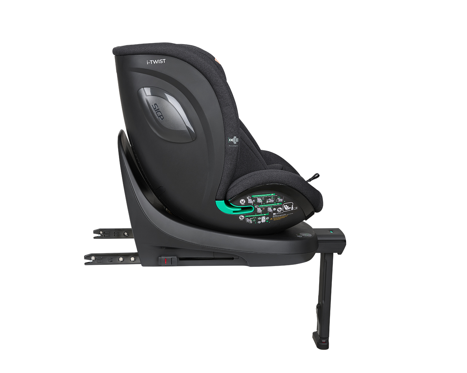 Silla de coche 40-150 cm i-Twist i-SIZE Negro