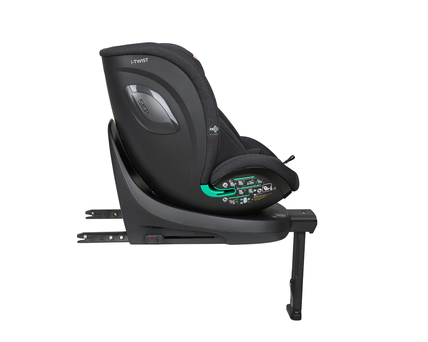 Silla de coche 40-150 cm i-Twist i-SIZE Negro