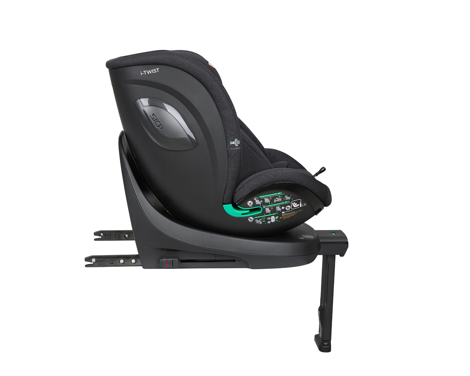Silla de coche 40-150 cm i-Twist i-SIZE Negro