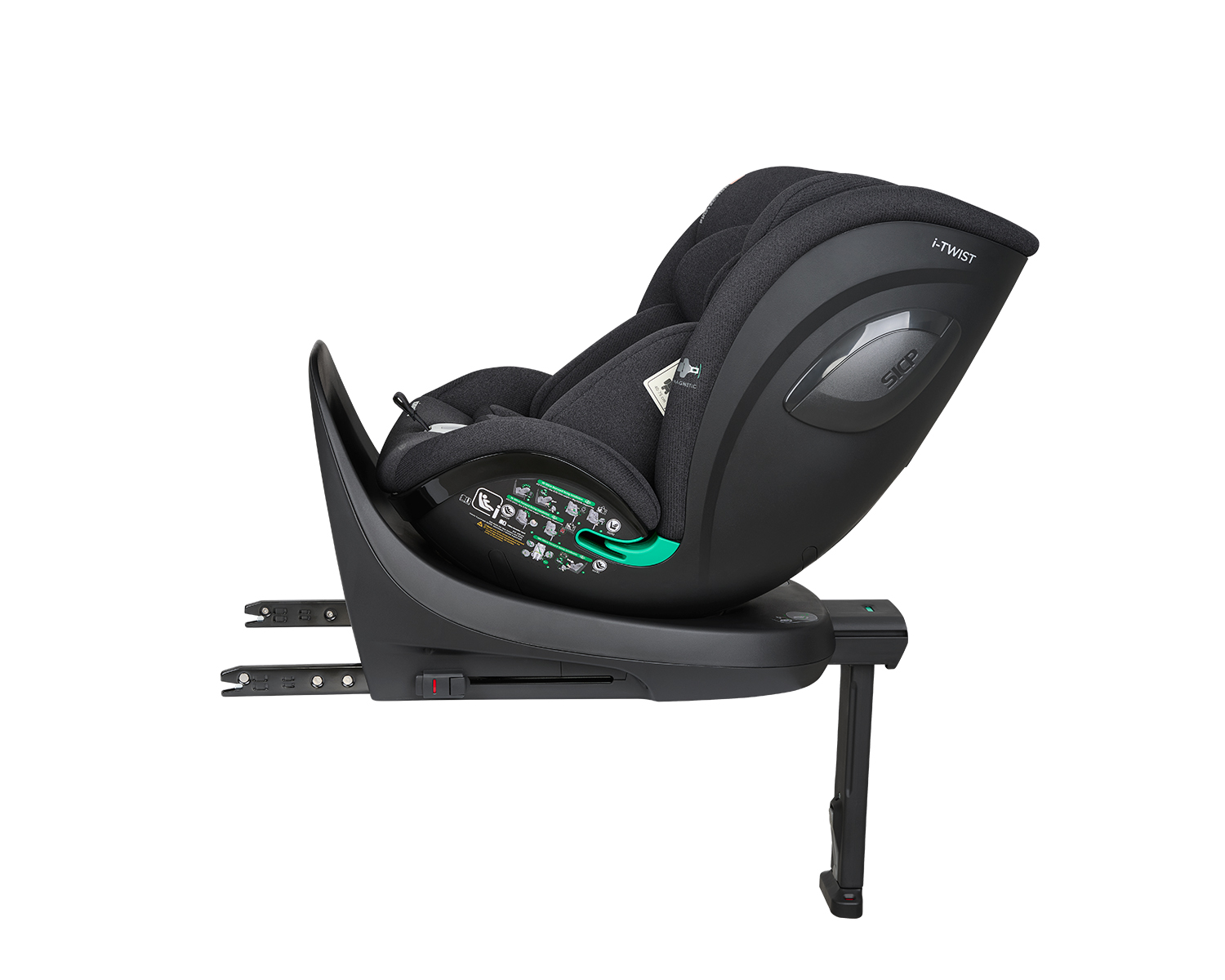 Silla de coche 40-150 cm i-Twist i-SIZE Negro