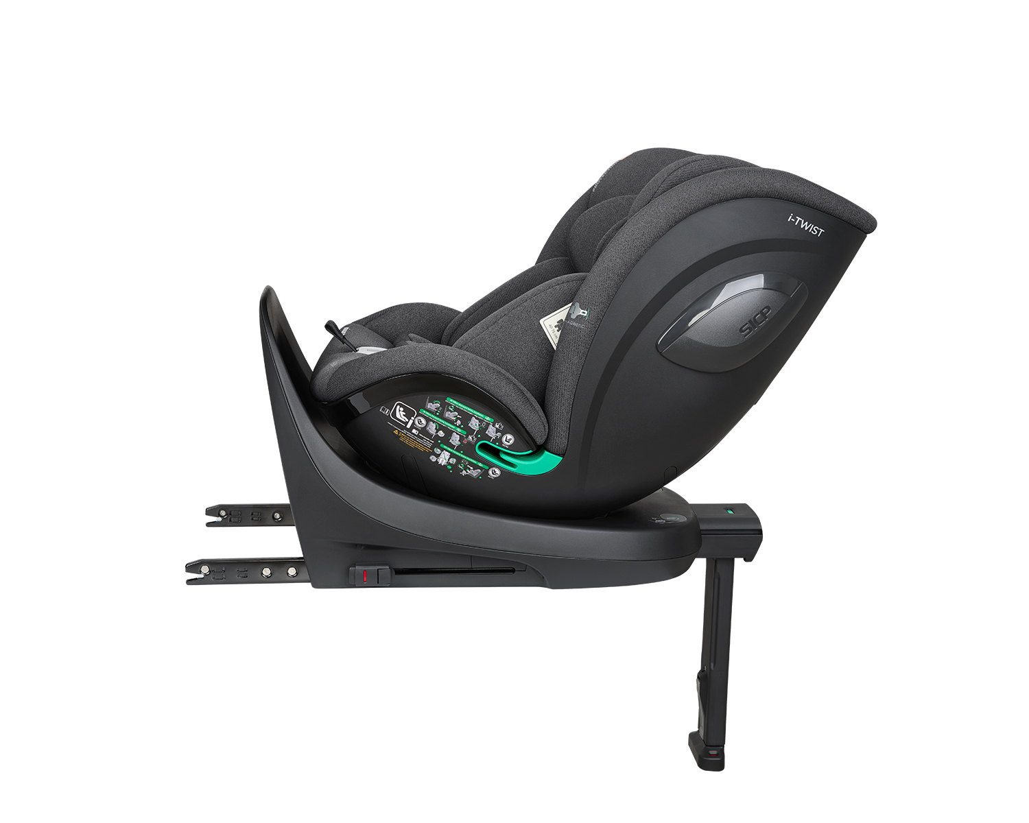 Silla de coche 40-150 cm i-Twist i-SIZE Gris Oscuro