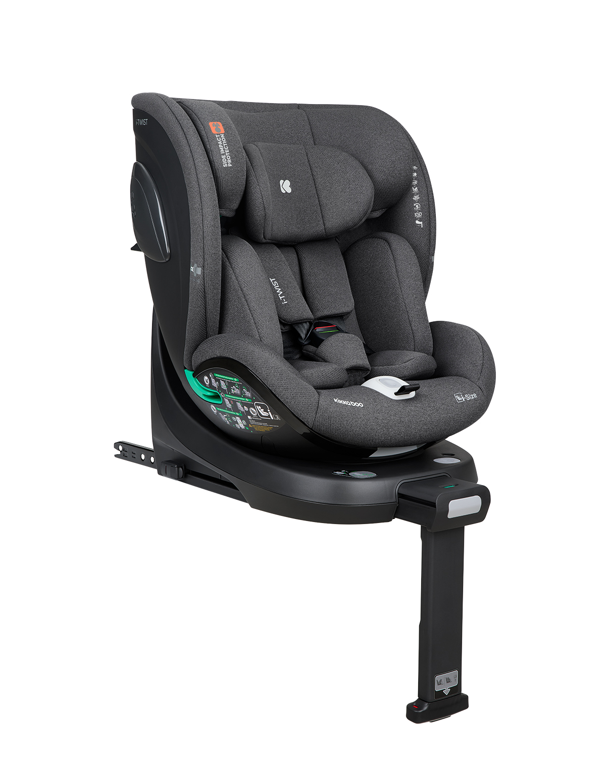 Silla de coche 40-150 cm i-Twist i-SIZE Gris Oscuro