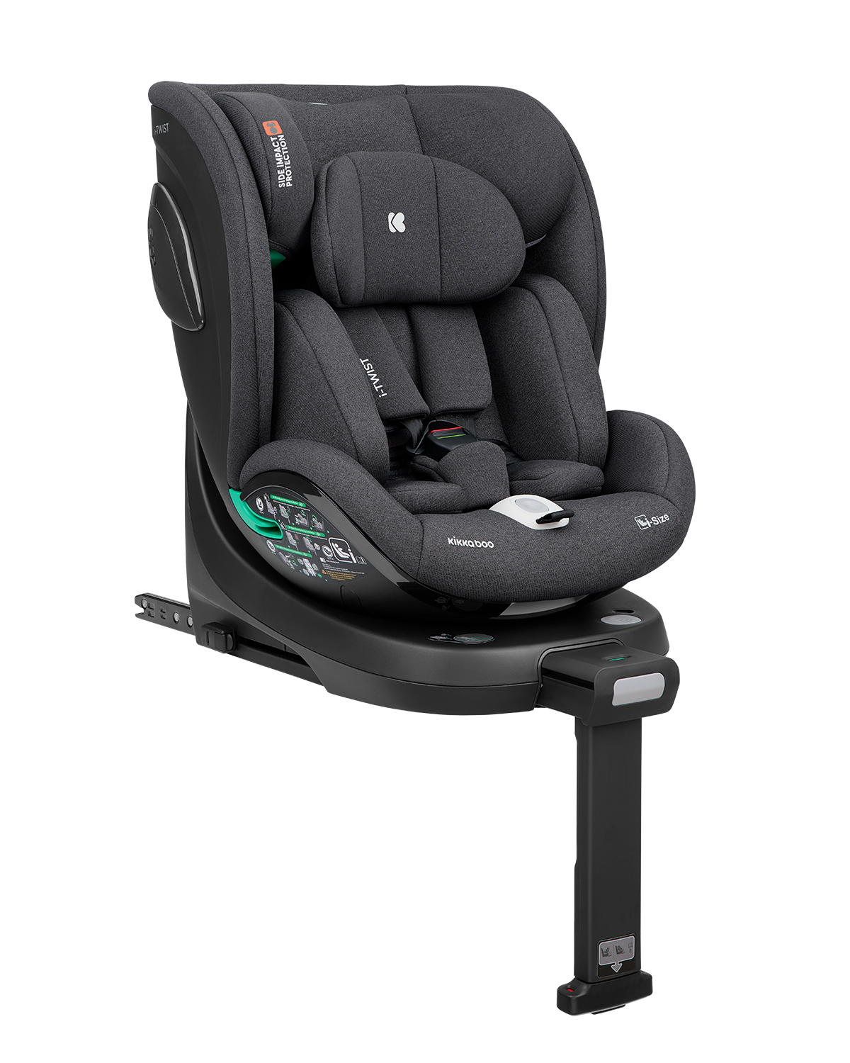 Silla de coche 40-150 cm i-Twist i-SIZE Gris Oscuro