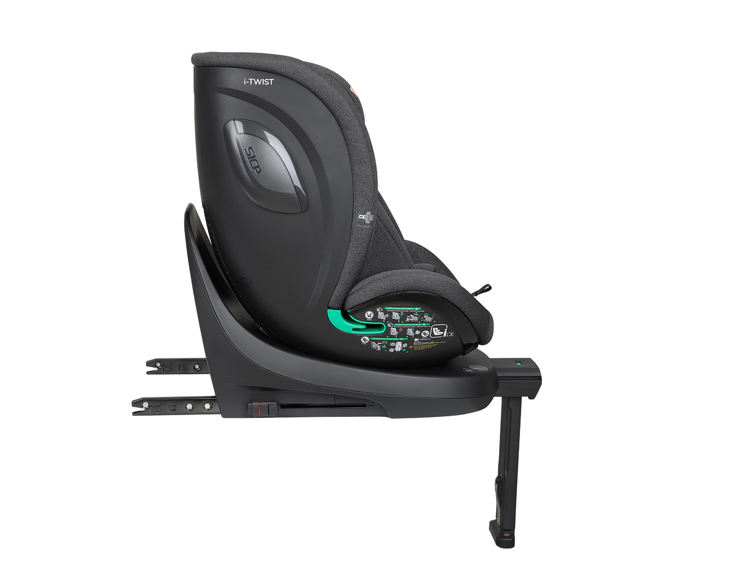 Silla de coche 40-150 cm i-Twist i-SIZE Gris Oscuro