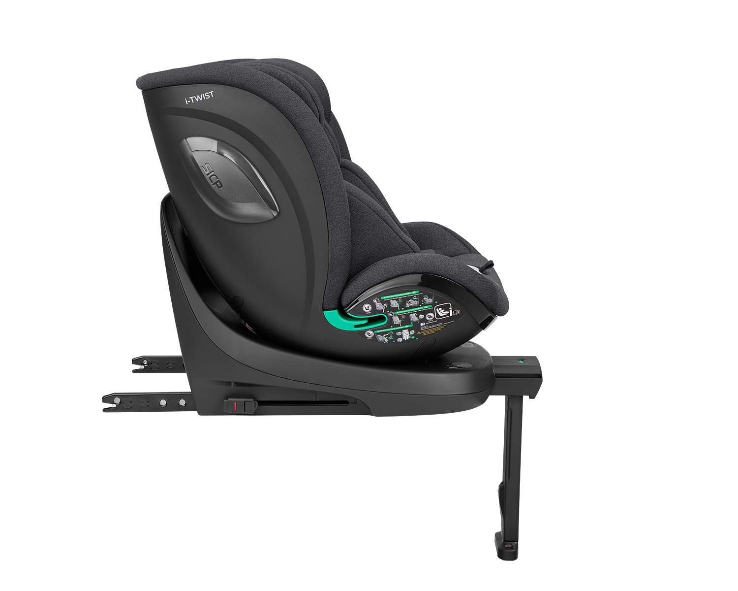 Silla de coche 40-150 cm i-Twist i-SIZE Gris Oscuro