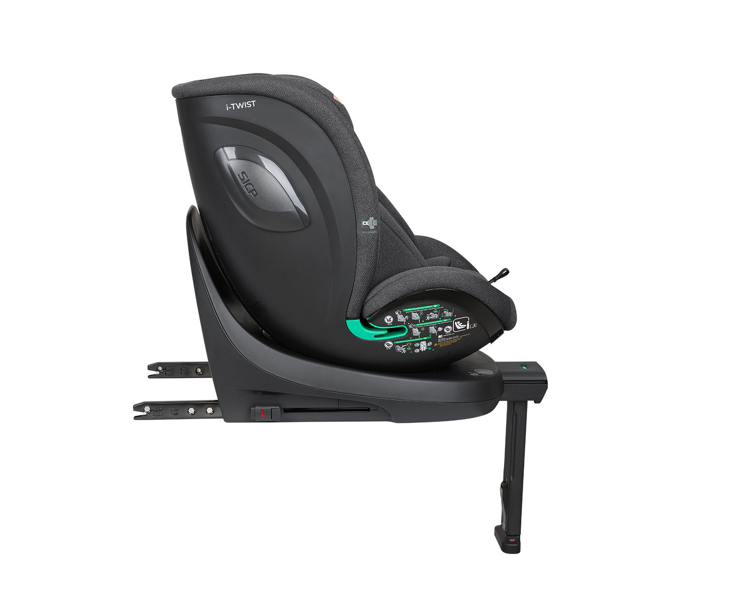 Silla de coche 40-150 cm i-Twist i-SIZE Gris Oscuro