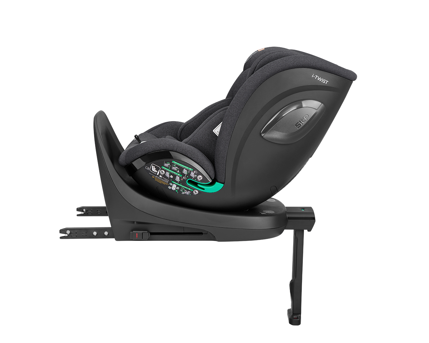 Silla de coche 40-150 cm i-Twist i-SIZE Gris Oscuro