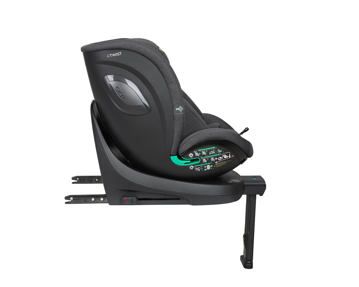 Silla de coche 40-150 cm i-Twist i-SIZE Gris Oscuro