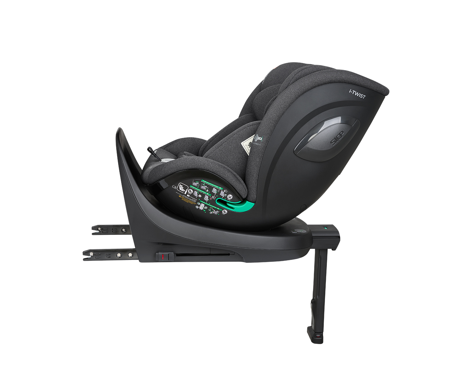 Silla de coche 40-150 cm i-Twist i-SIZE Gris Oscuro