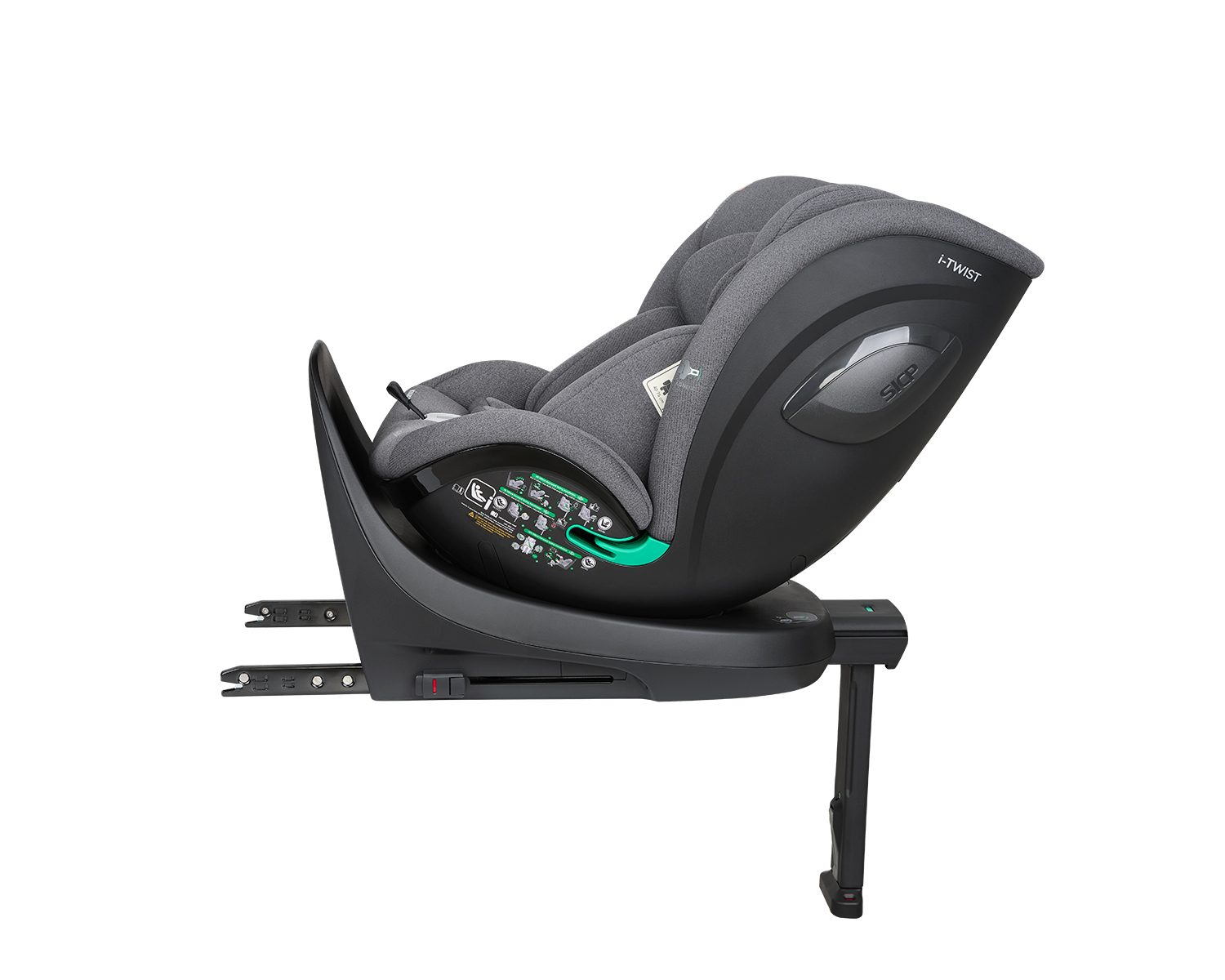 Silla de coche 40-150 cm i-Twist i-SIZE Gris Claro