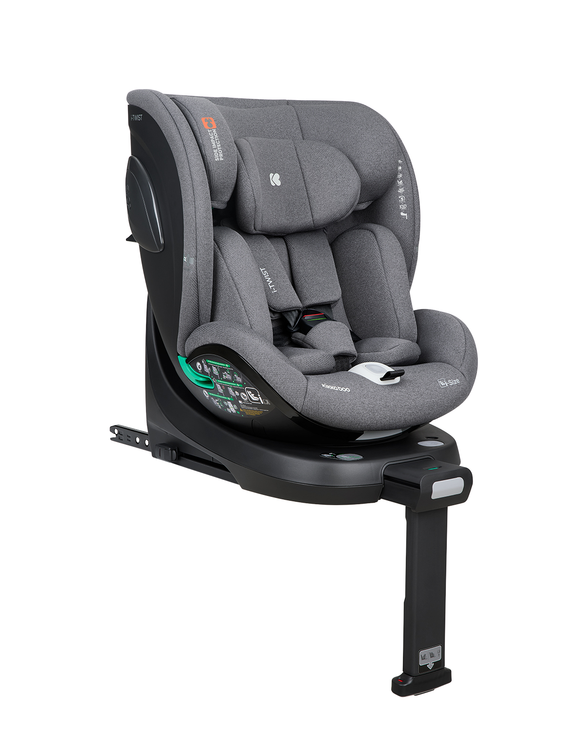 Silla de coche 40-150 cm i-Twist i-SIZE Gris Claro