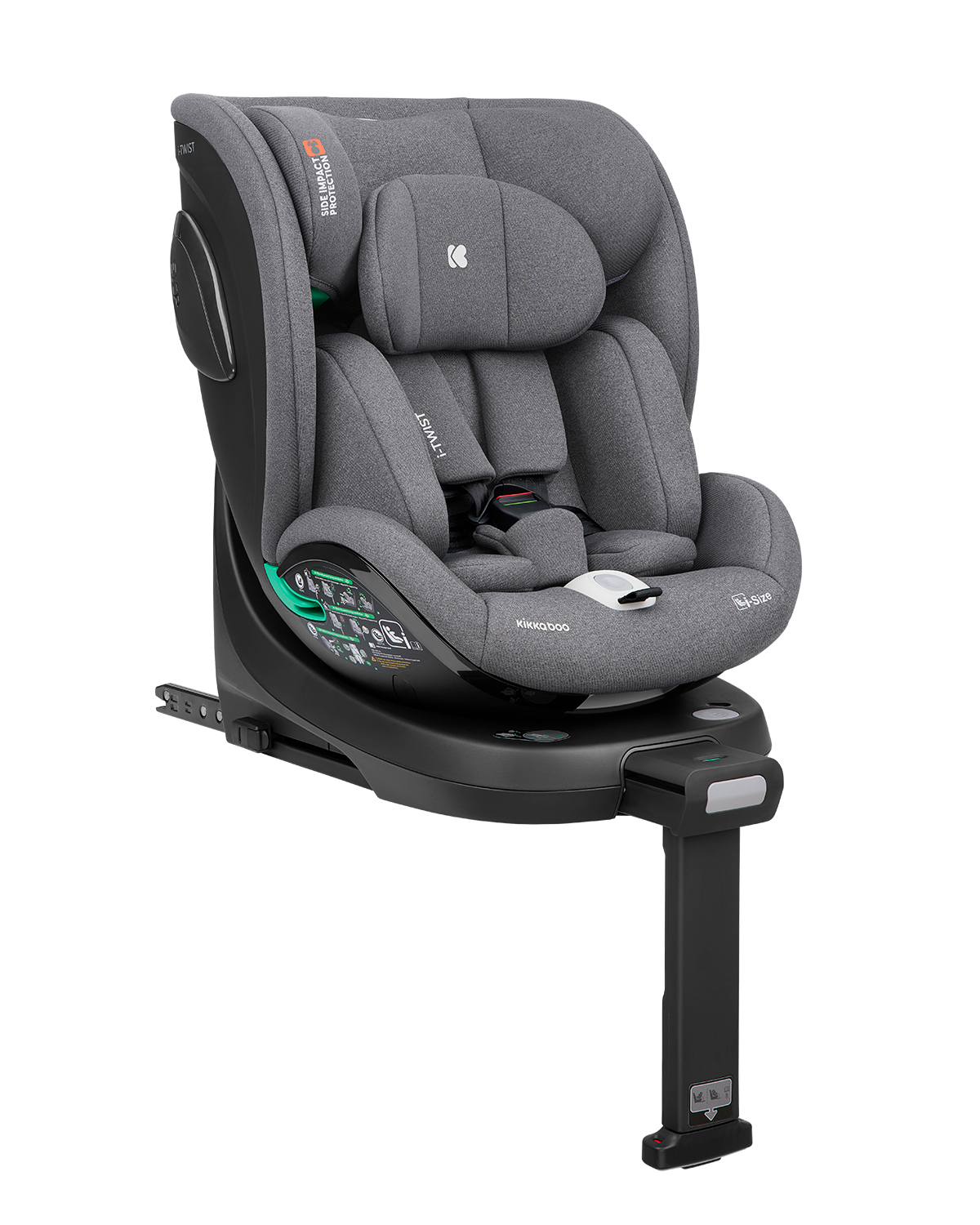 Silla de coche 40-150 cm i-Twist i-SIZE Gris Claro
