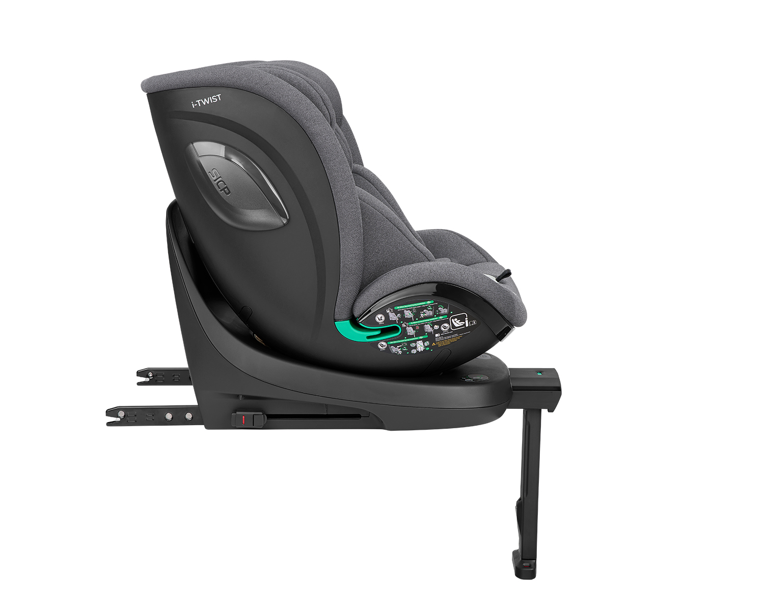 Silla de coche 40-150 cm i-Twist i-SIZE Gris Claro