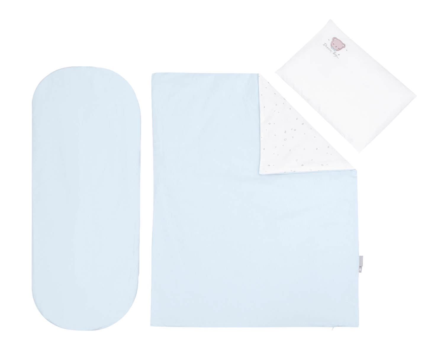 Juego de cama para capazo 6 piezas Dream Big Azul