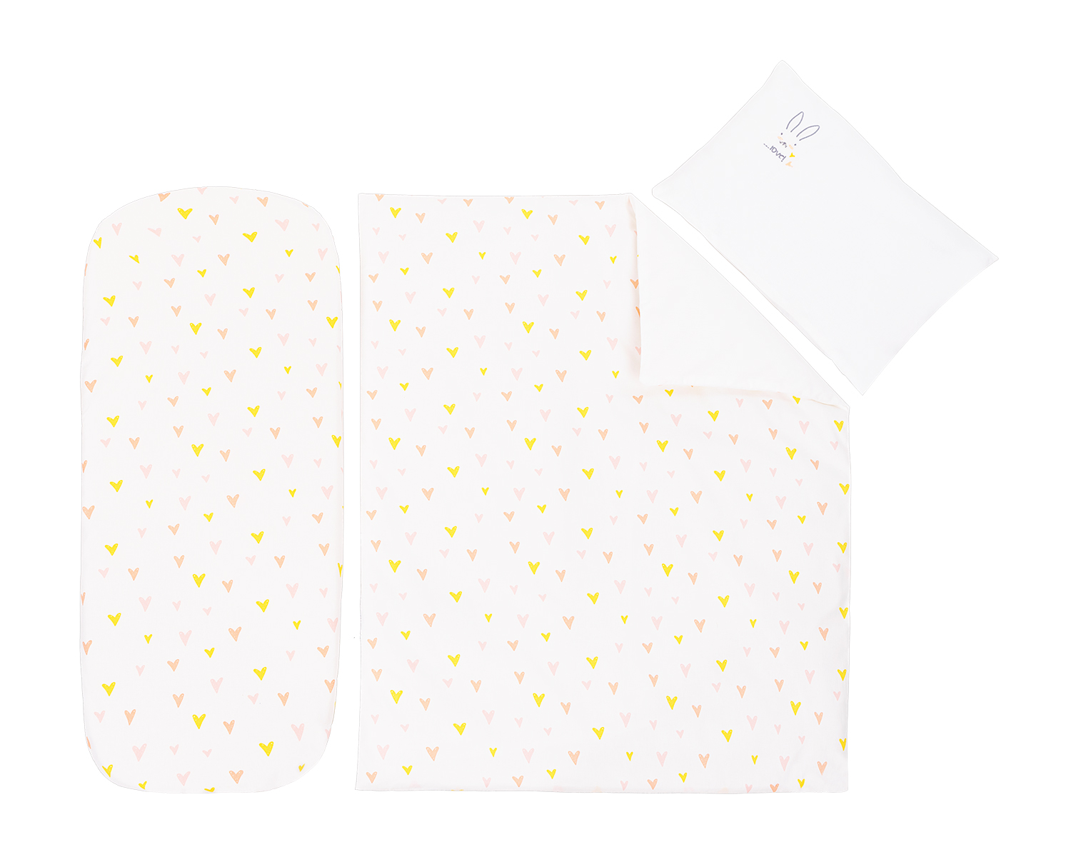 Juego de cama para capazo 6 piezas Rabbits in Love