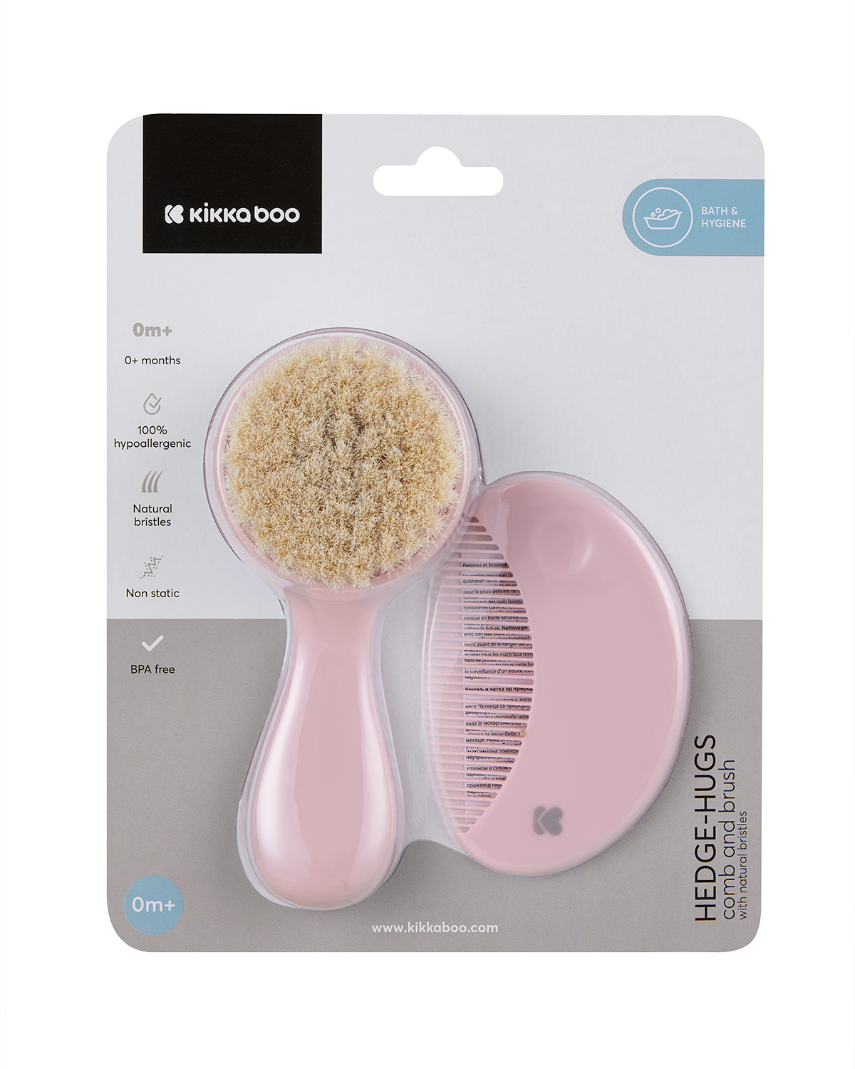 Peine y cepillo con cerdas naturales Hedge-hugs