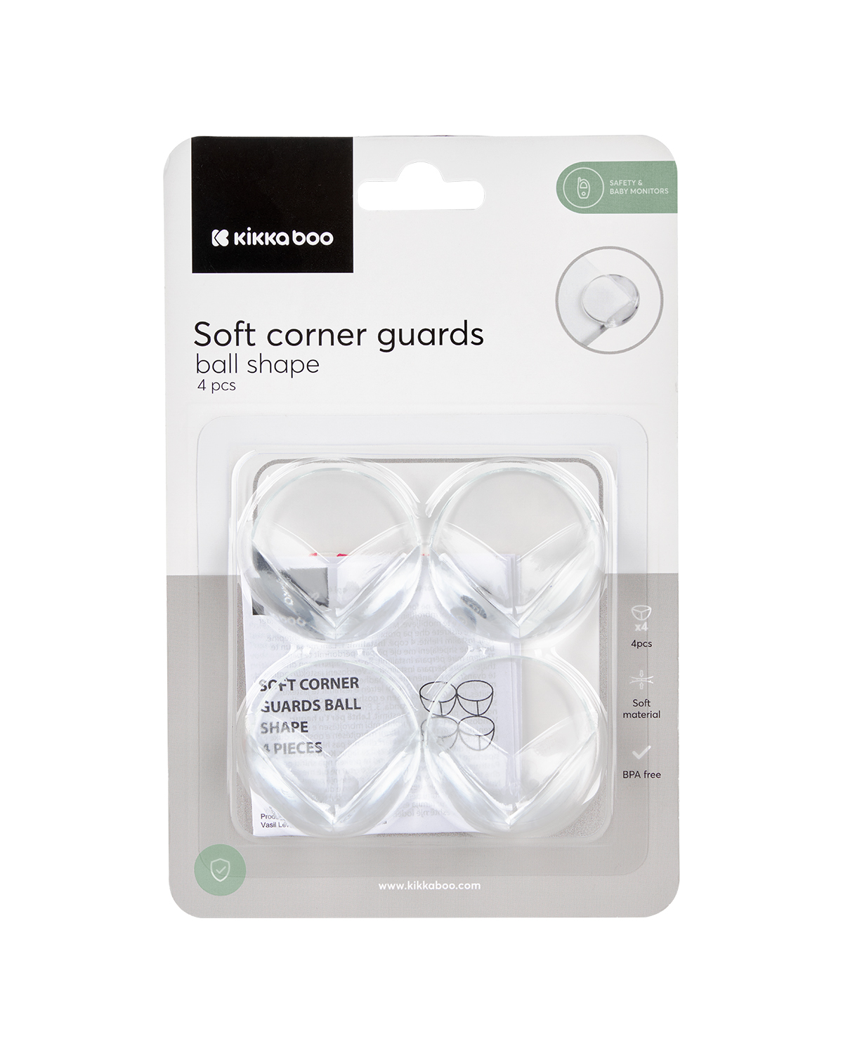 Protectores de esquina grandes de forma redonda 4uds