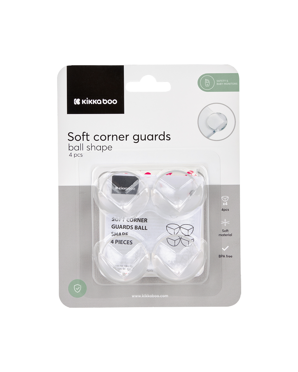 Protectores de esquina pequeños de forma redonda 4uds