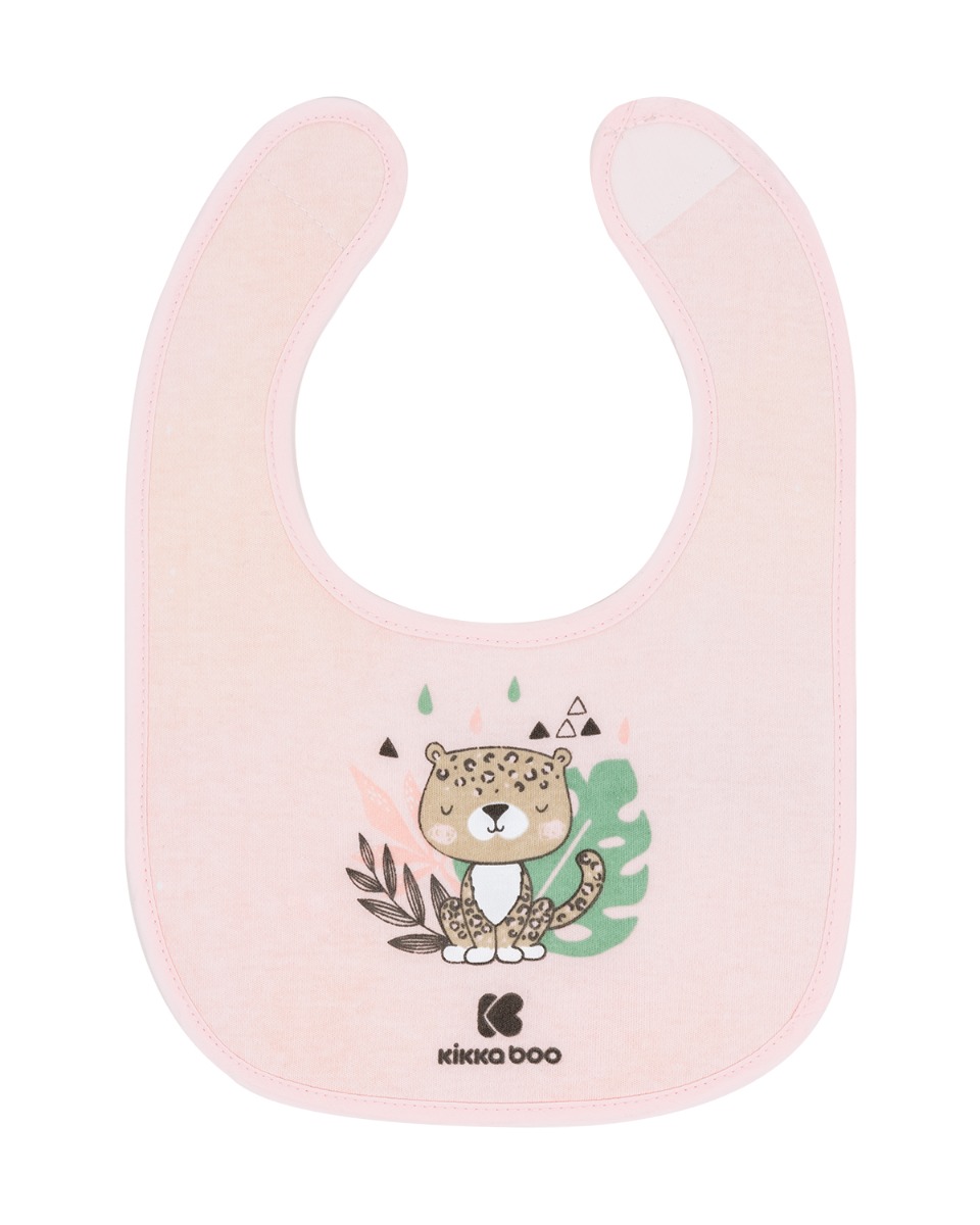 Set de 3 baberos de algodón Savanna Rosa