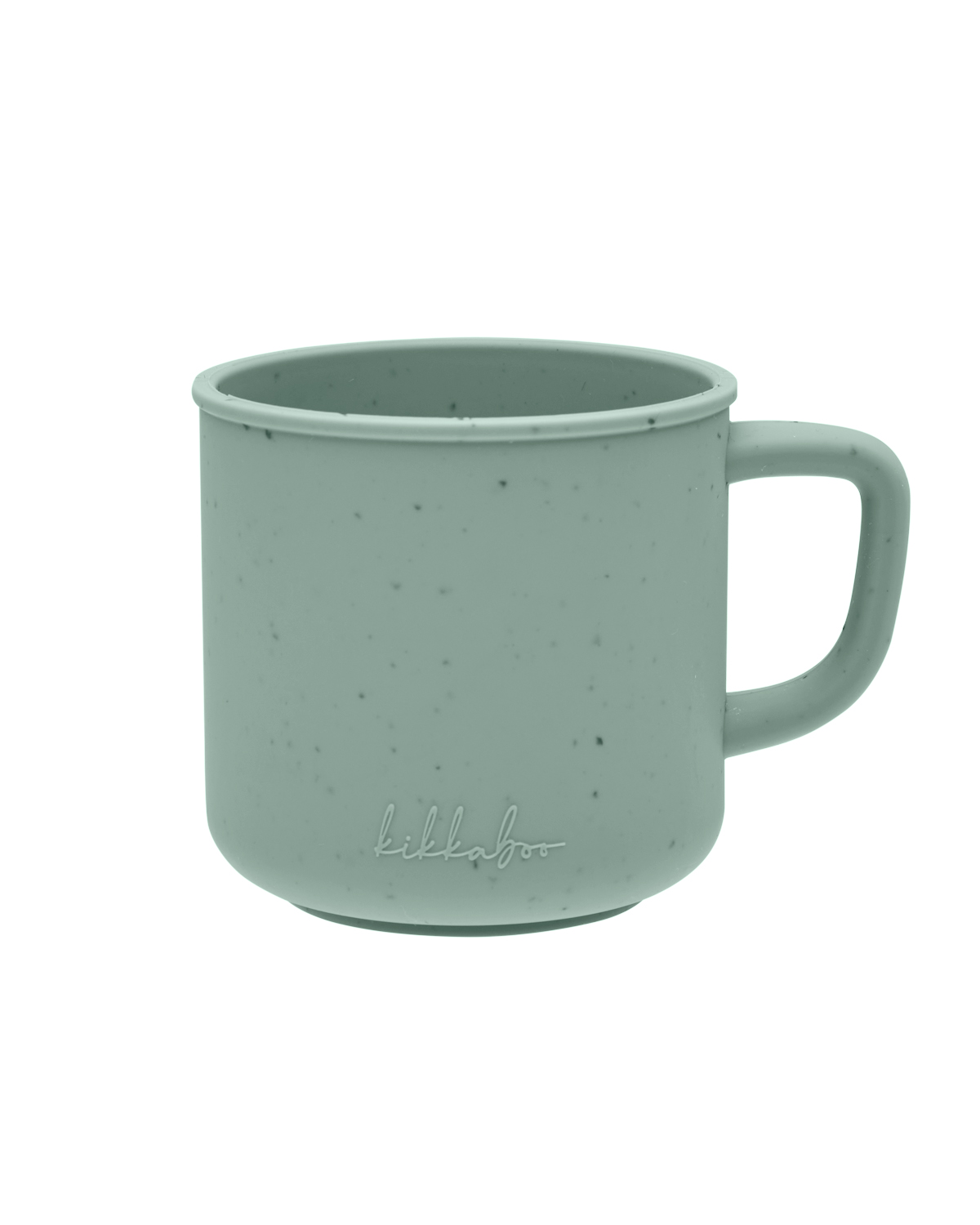 Cup with handle Platinum Silicone Sage