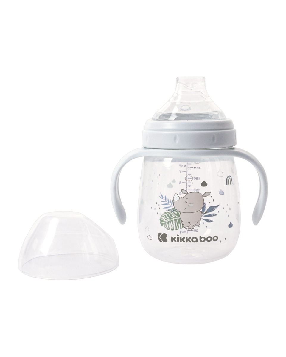 Taza con boquilla de silicona 240ml Savanna Azul