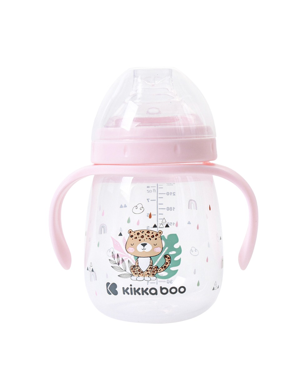 Taza con boquilla de silicona 240ml Savanna Rosa