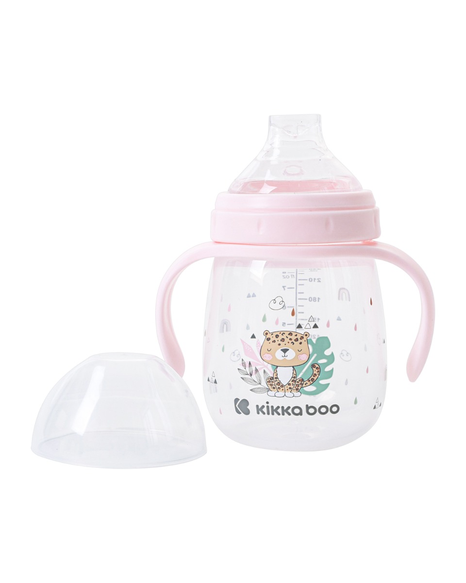 Taza con boquilla de silicona 240ml Savanna Rosa