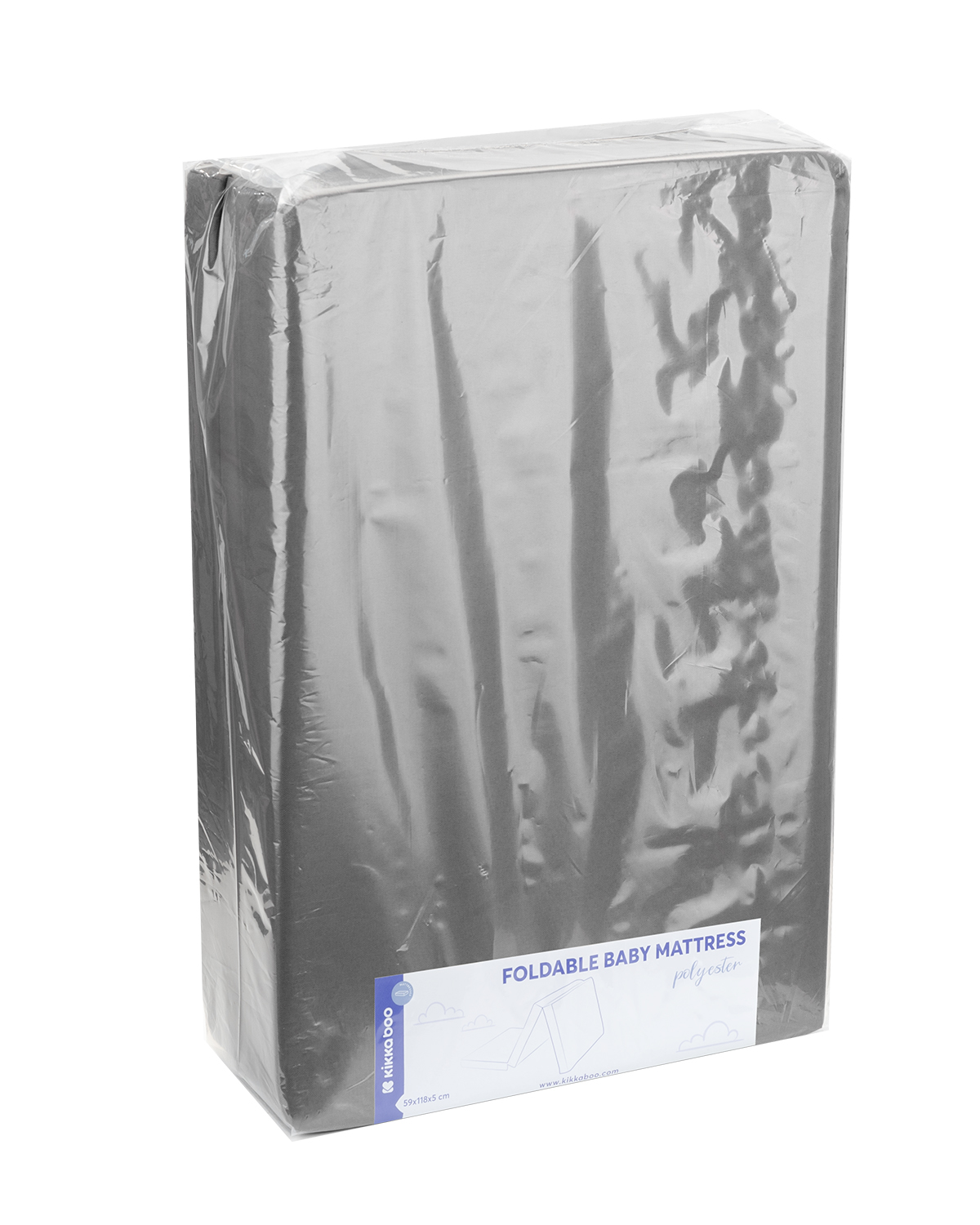 Colchón plegable 59/118/5 cm poliéster Gris Oscuro