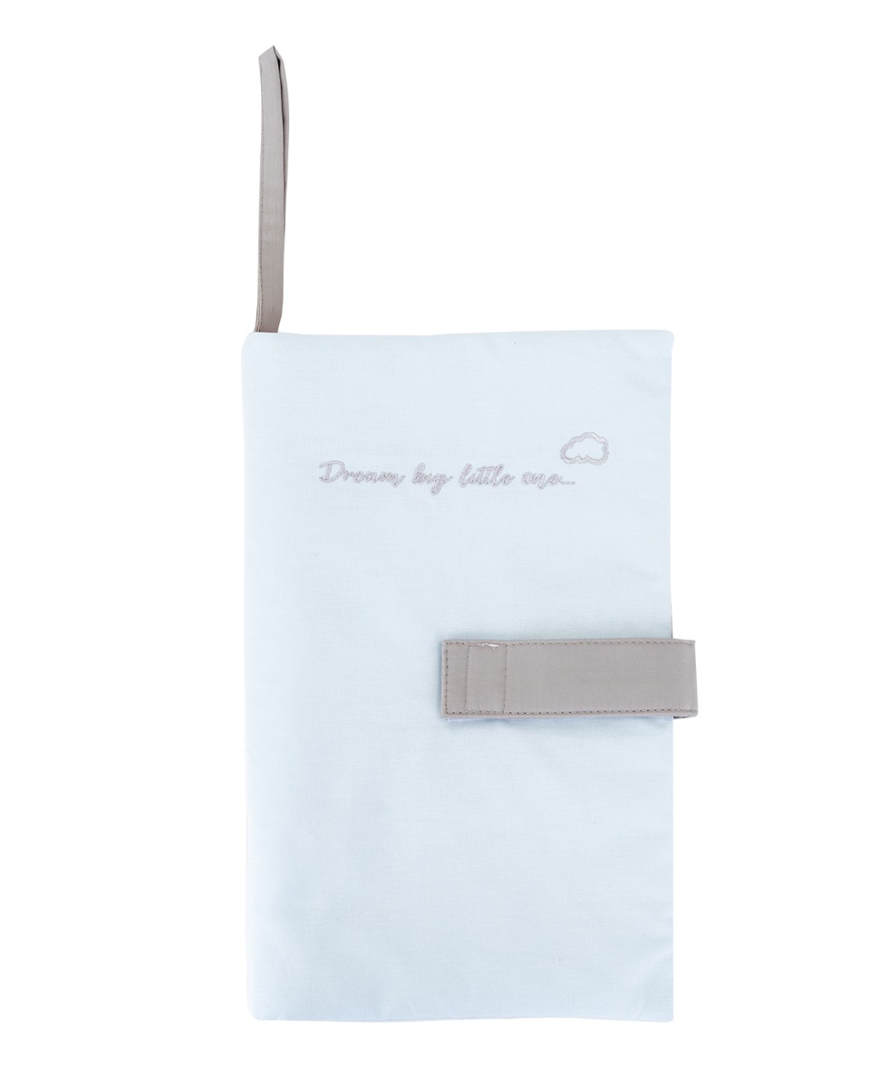 Portapañales bordado Dream Big Azul