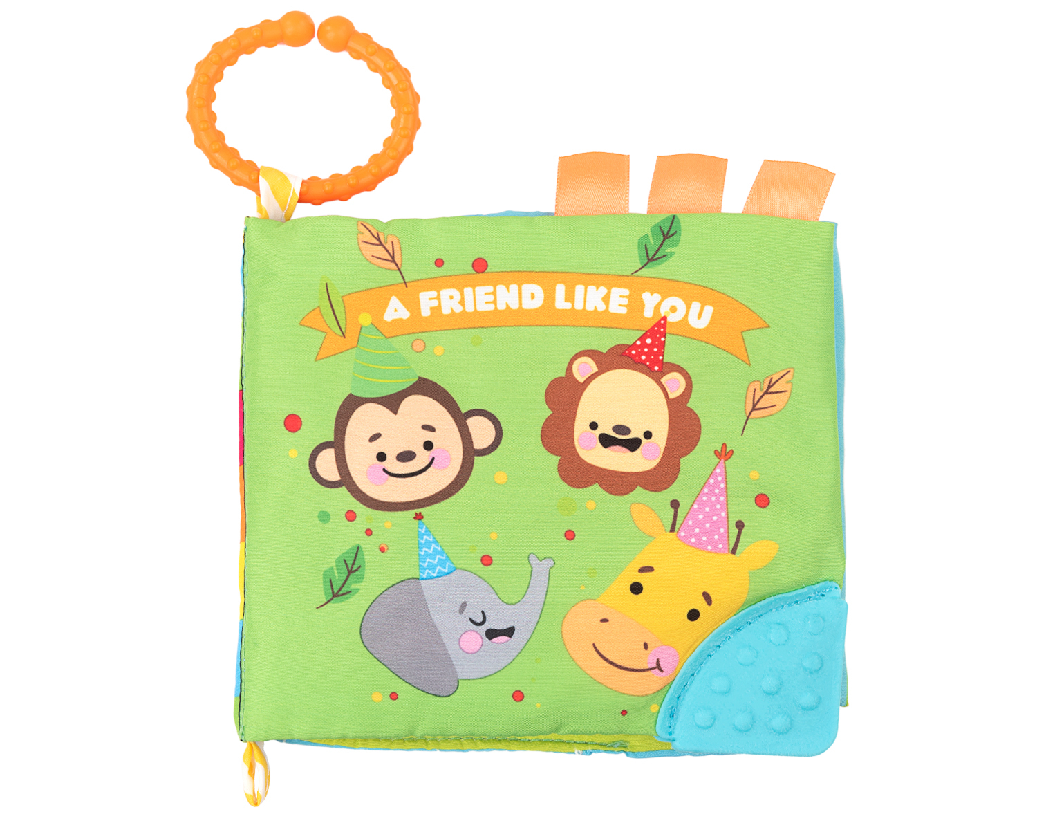 Libro educativo de tela con mordedor Friends like you
