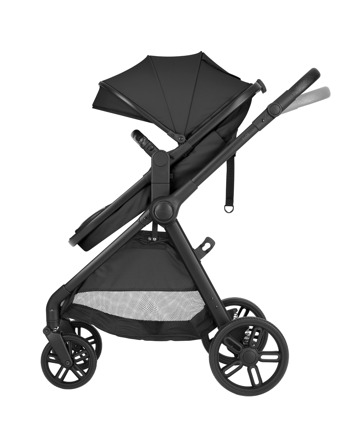 Cochecito 3 en 1 con asiento transformable Eloe Negro