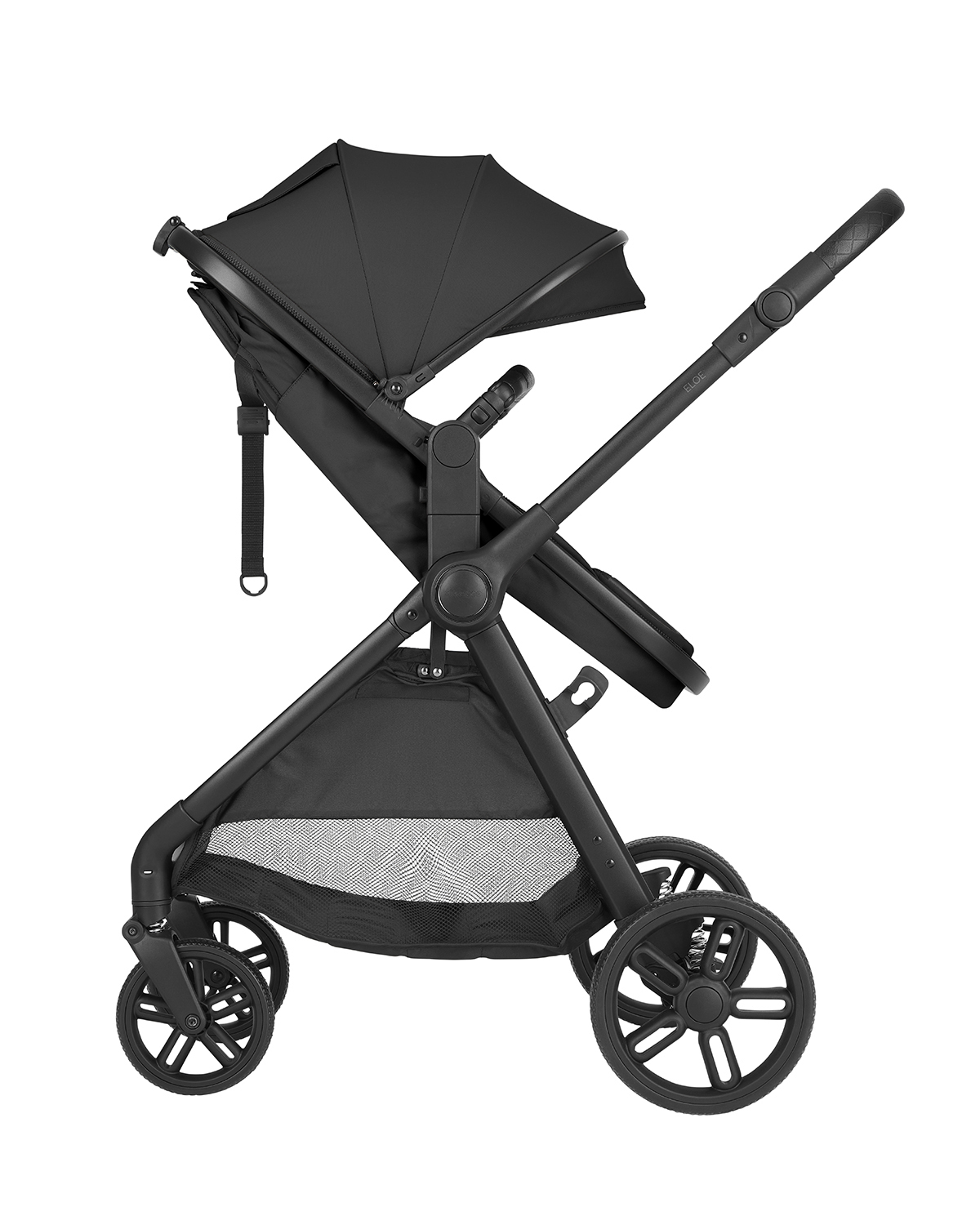 Cochecito 3 en 1 con asiento transformable Eloe Negro