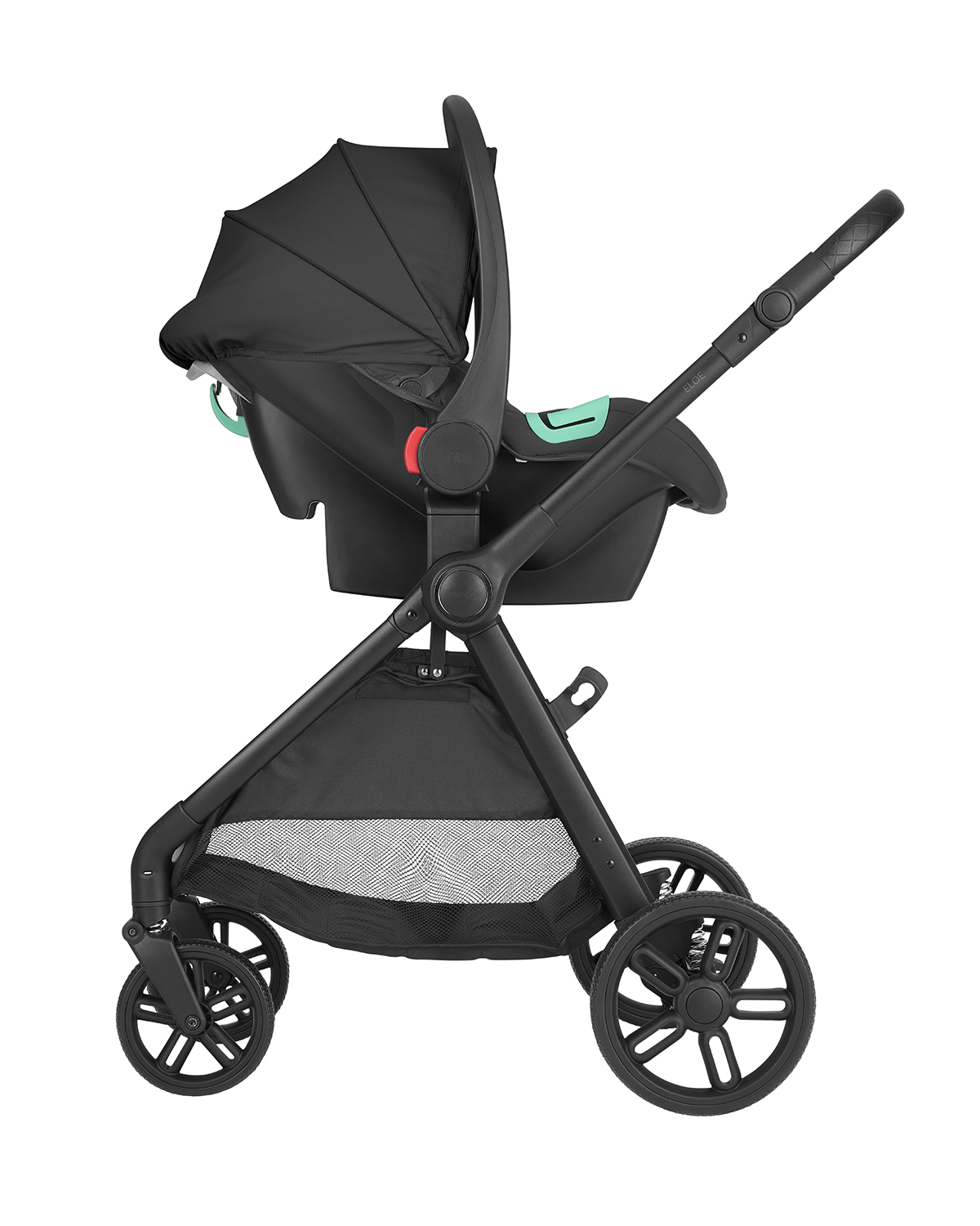 Cochecito 3 en 1 con asiento transformable Eloe Negro