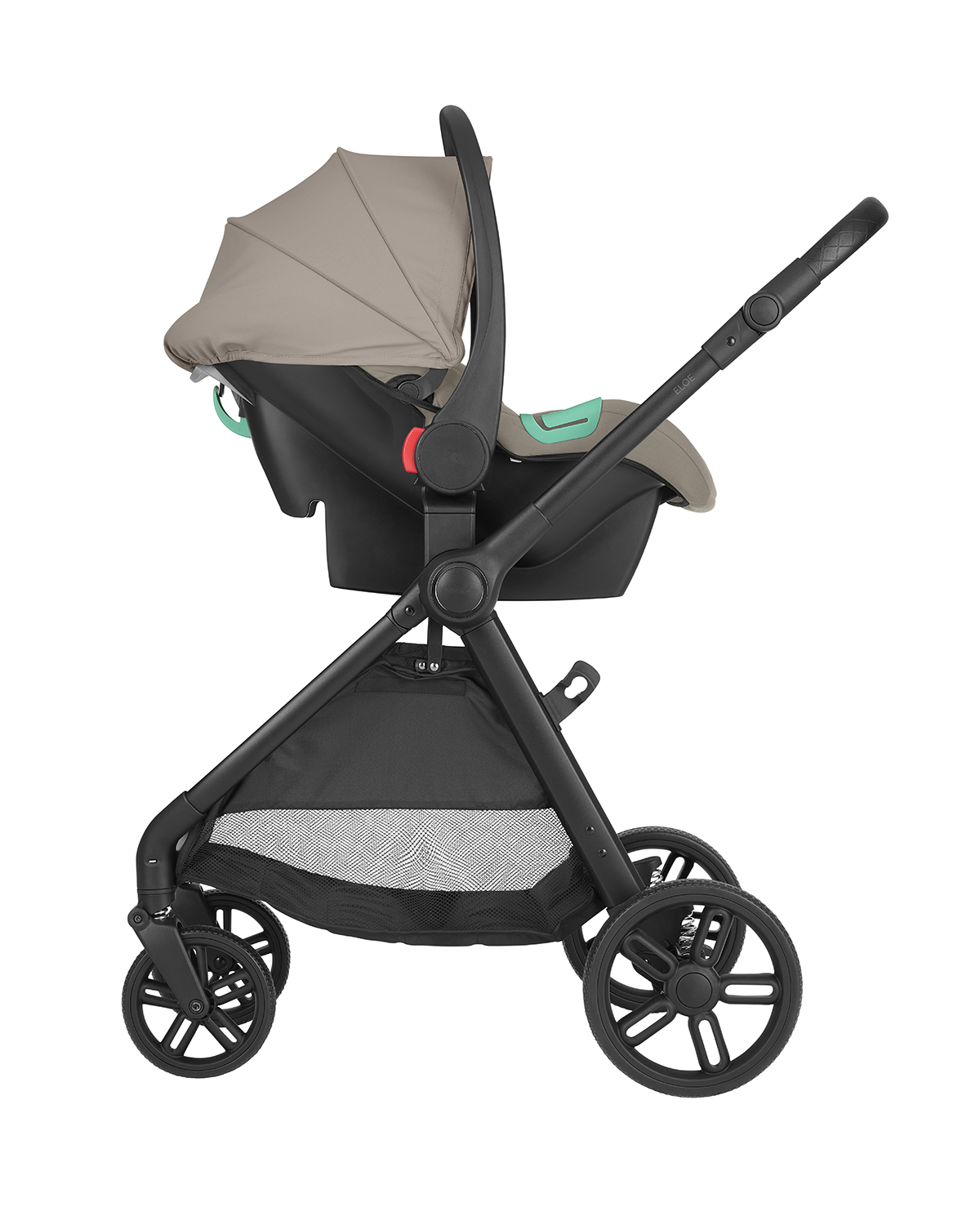 Cochecito 3 en 1 con asiento transformable Eloe Beige Oscuro