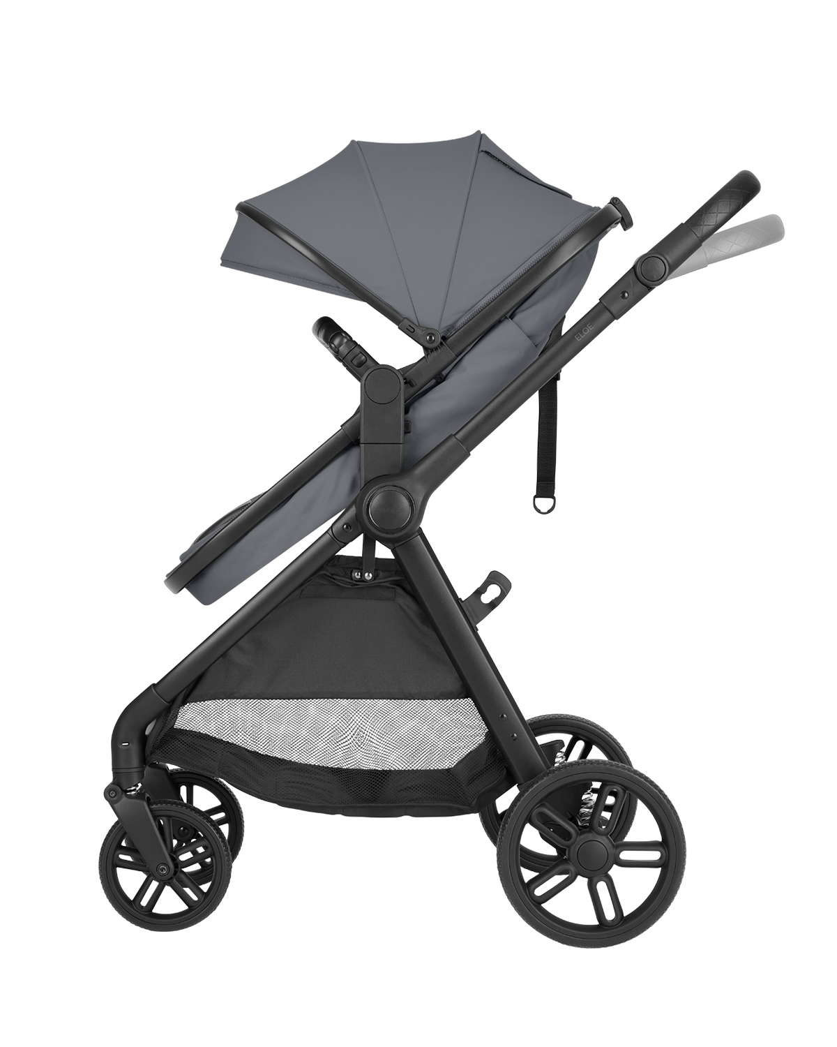 Cochecito 3 en 1 con asiento transformable Eloe Gris Oscuro