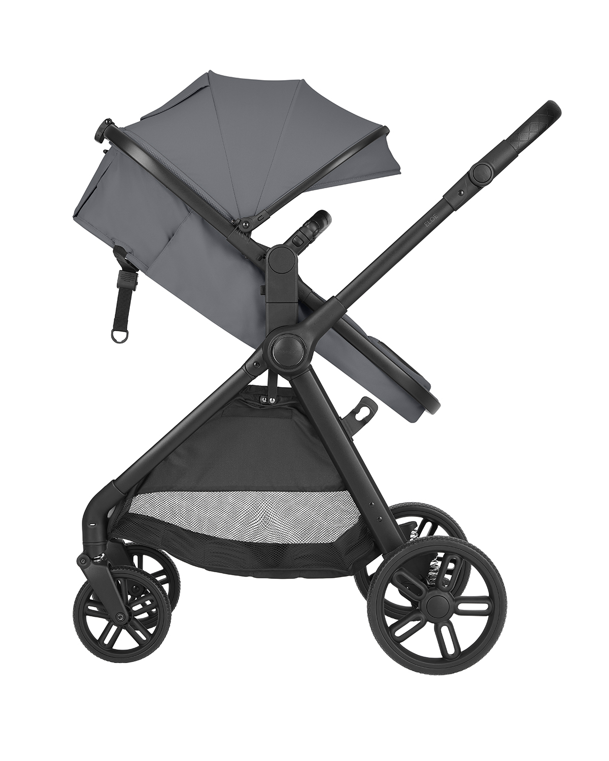 Cochecito 3 en 1 con asiento transformable Eloe Gris Oscuro