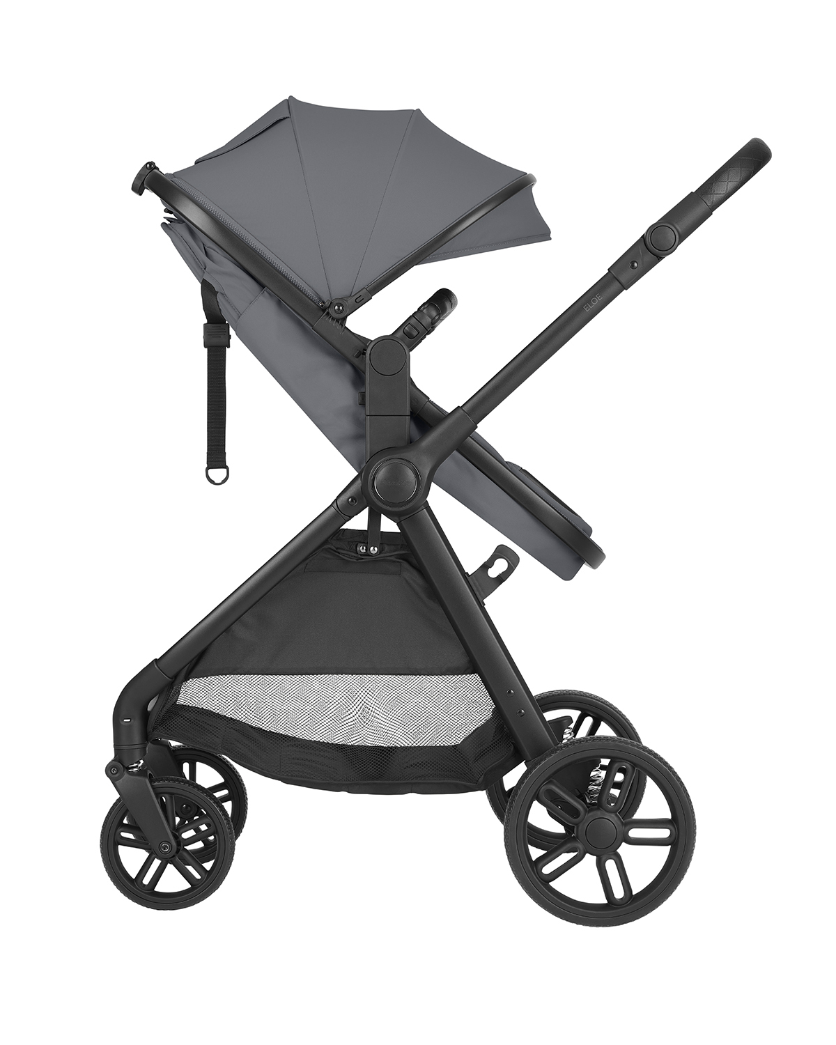 Cochecito 3 en 1 con asiento transformable Eloe Gris Oscuro