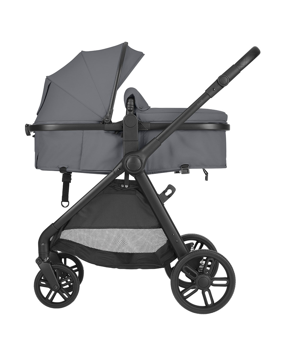 Cochecito 3 en 1 con asiento transformable Eloe Gris Oscuro