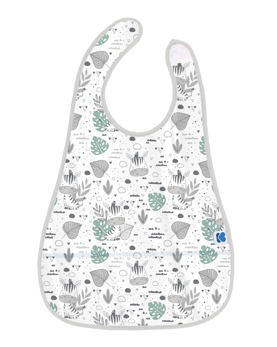 Babero de EVA con recogemigas Savanna Pattern Gris