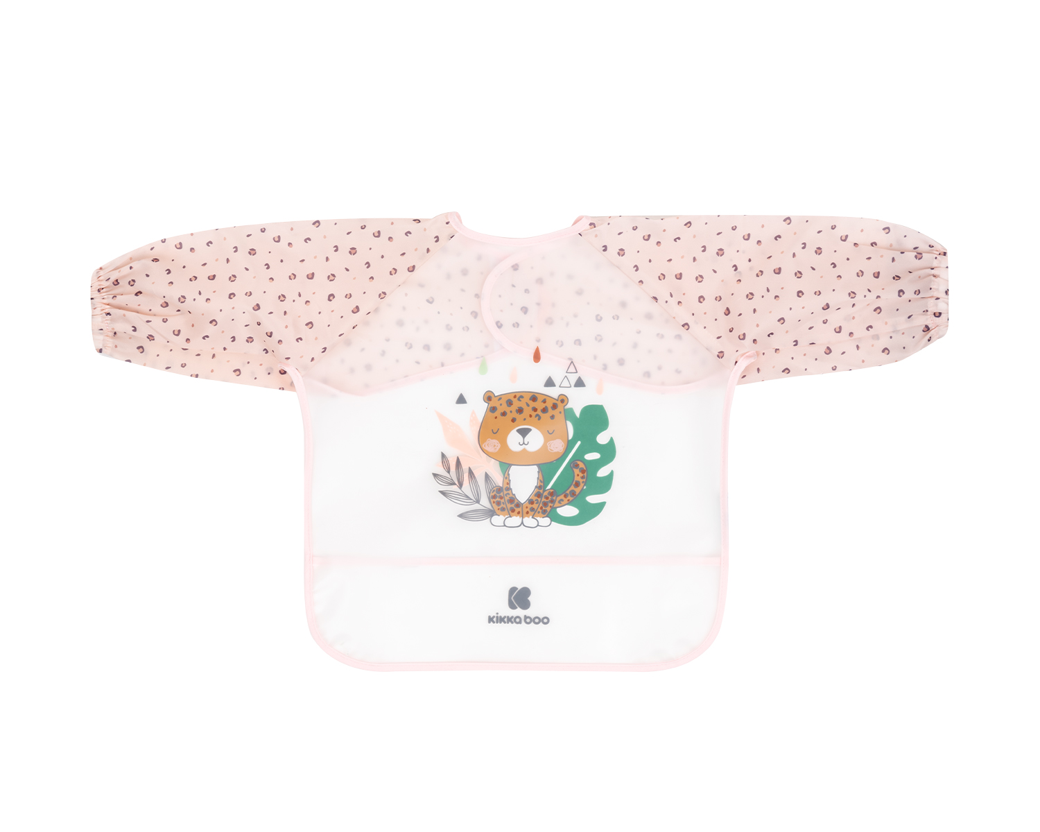Babero ?VA de manga larga con recogemigas Savanna Rosa