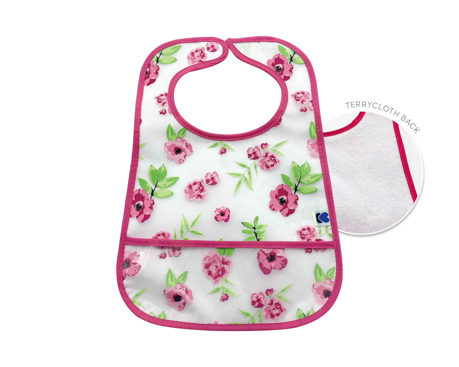 Set de baberos de rizo y EVA con recogemigas 3 uds Fox-Flowers-Deer