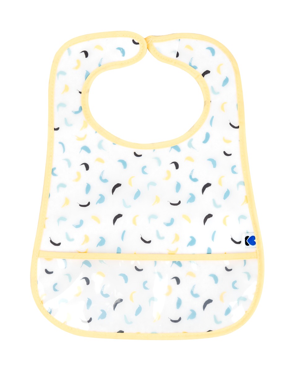 Set de baberos de rizo y EVA con recogemigas 3 uds Arty Azul