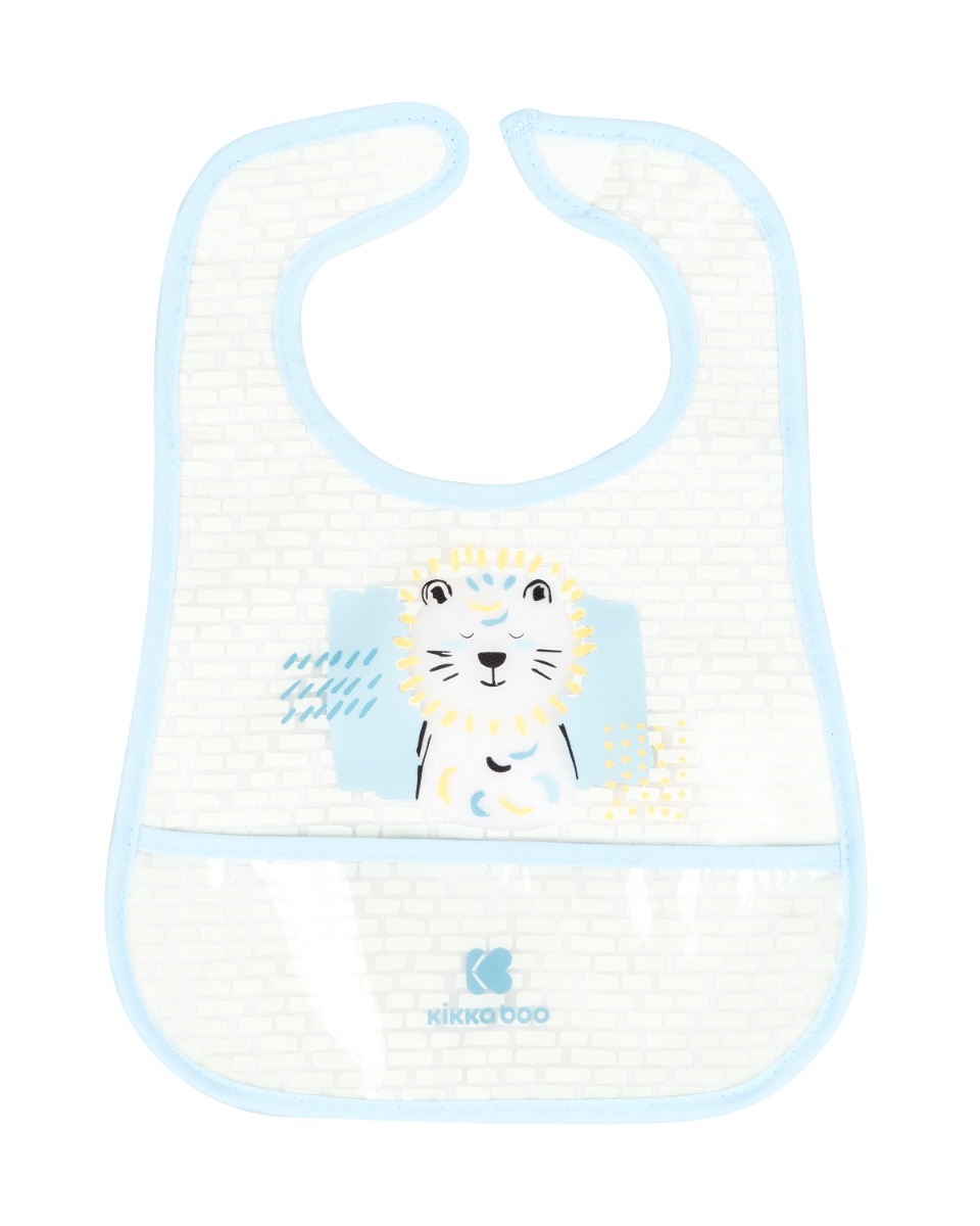 Set de baberos de rizo y EVA con recogemigas 3 uds Arty Azul