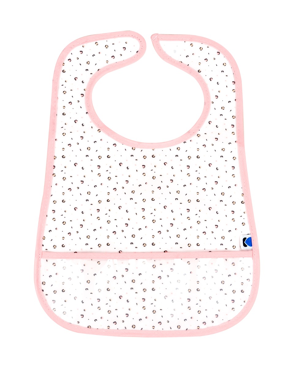 Set de baberos de rizo y EVA con recogemigas 3 uds Savanna Rosa