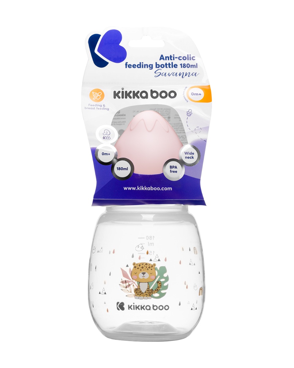 Biberón anticólico 180ml Savanna Rosa