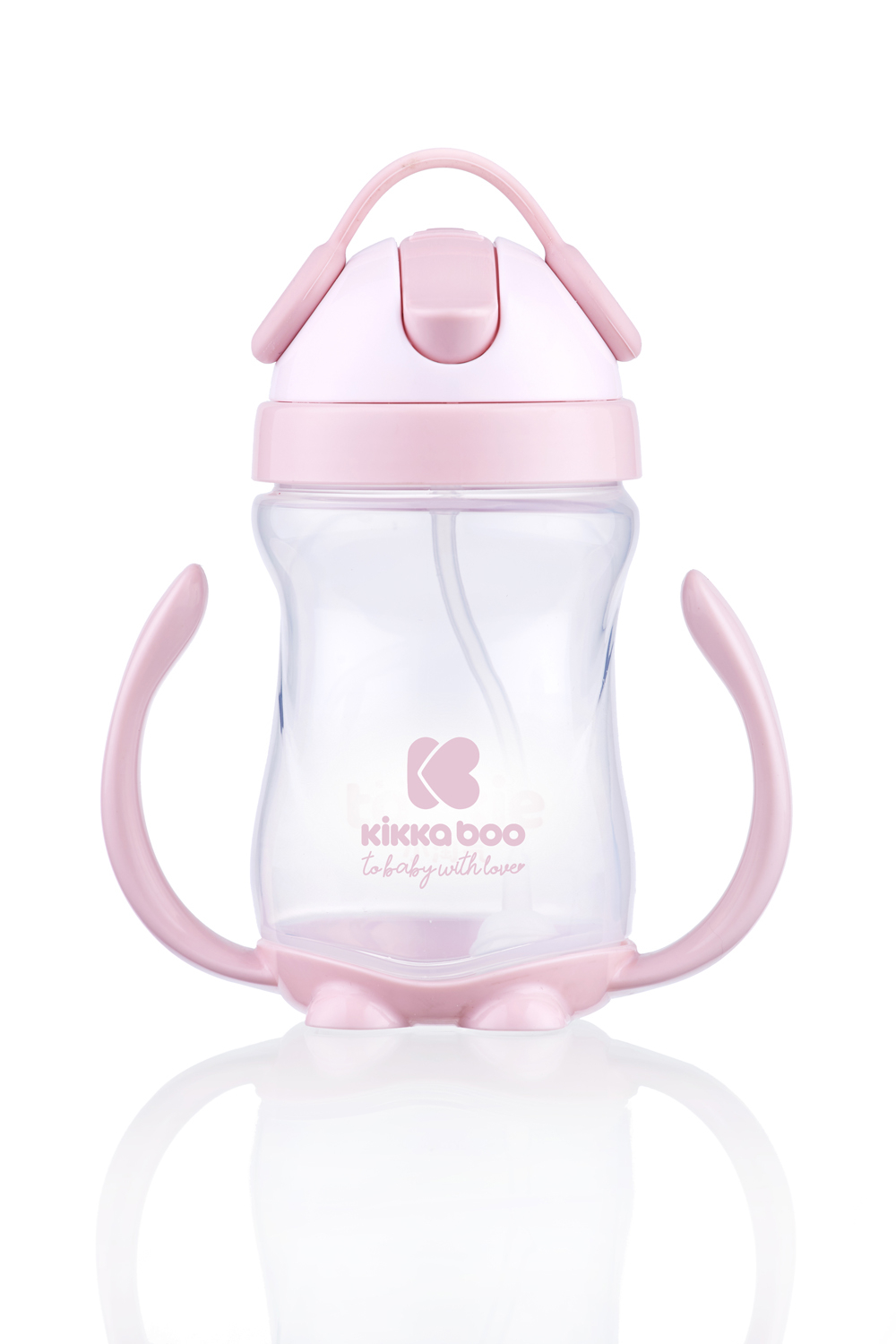 Vasito para bebés con pajita 300ml Rosa