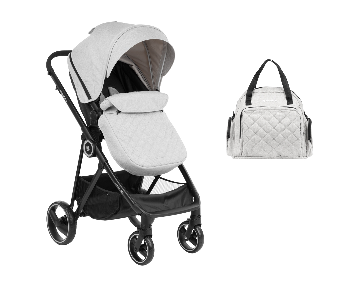 Carrito de bebé 2en1 asiento transf. Gianni Gris 2023