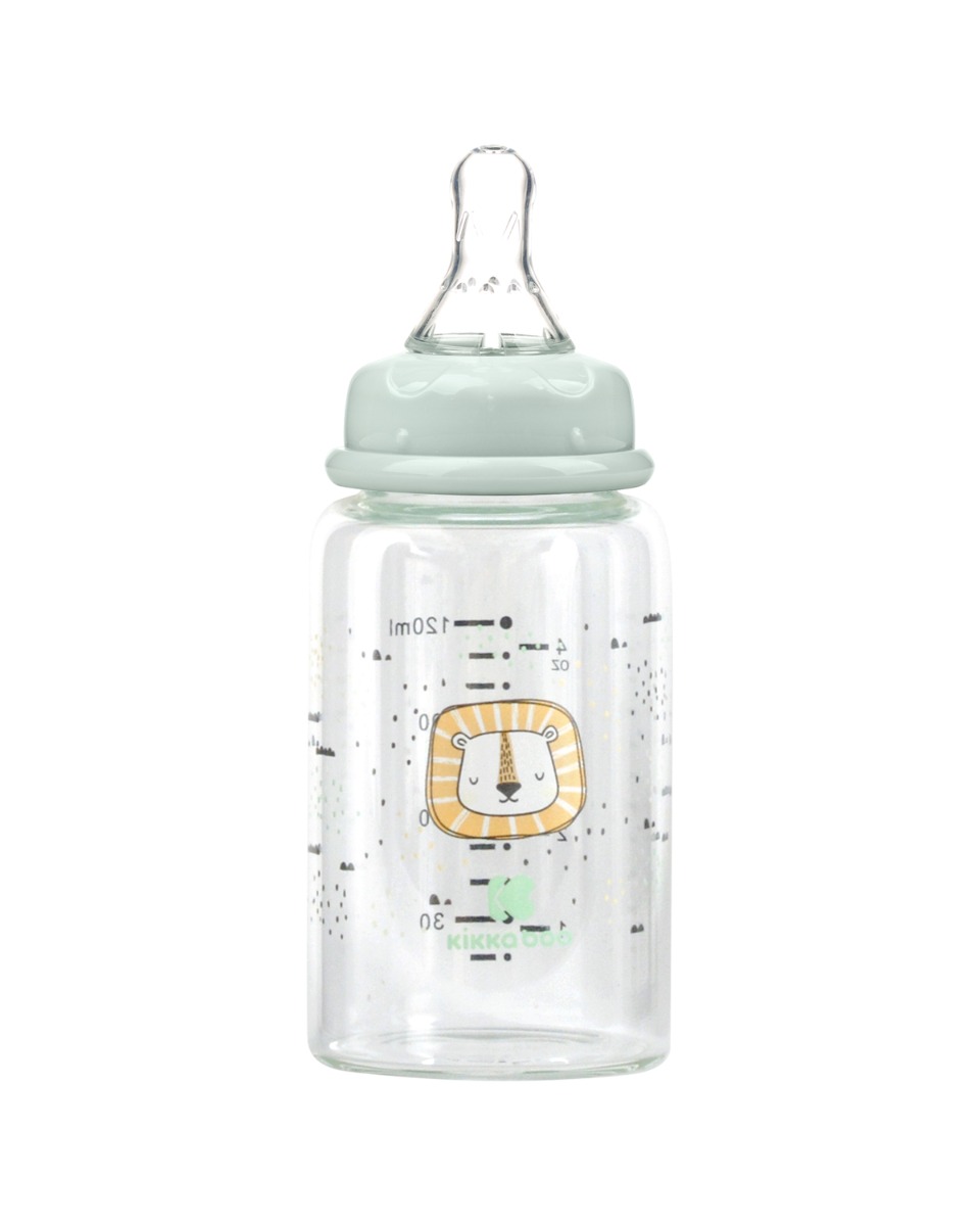 Biberón de cristal 120ml Savanna Menta