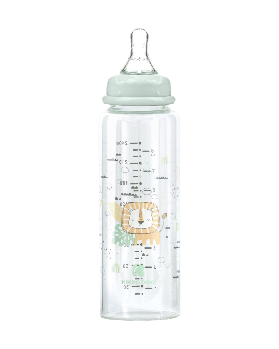 Biberón de cristal 240ml Savanna Menta