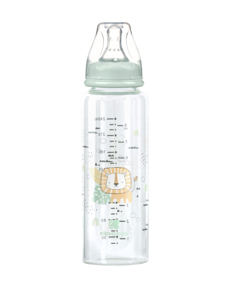 Biberón de cristal 240ml Savanna Menta